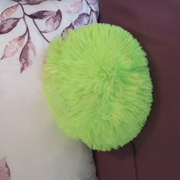 Squishy Fuzzy Squeeze Ball by Goffa. Lime Green - Picture 2 of 5